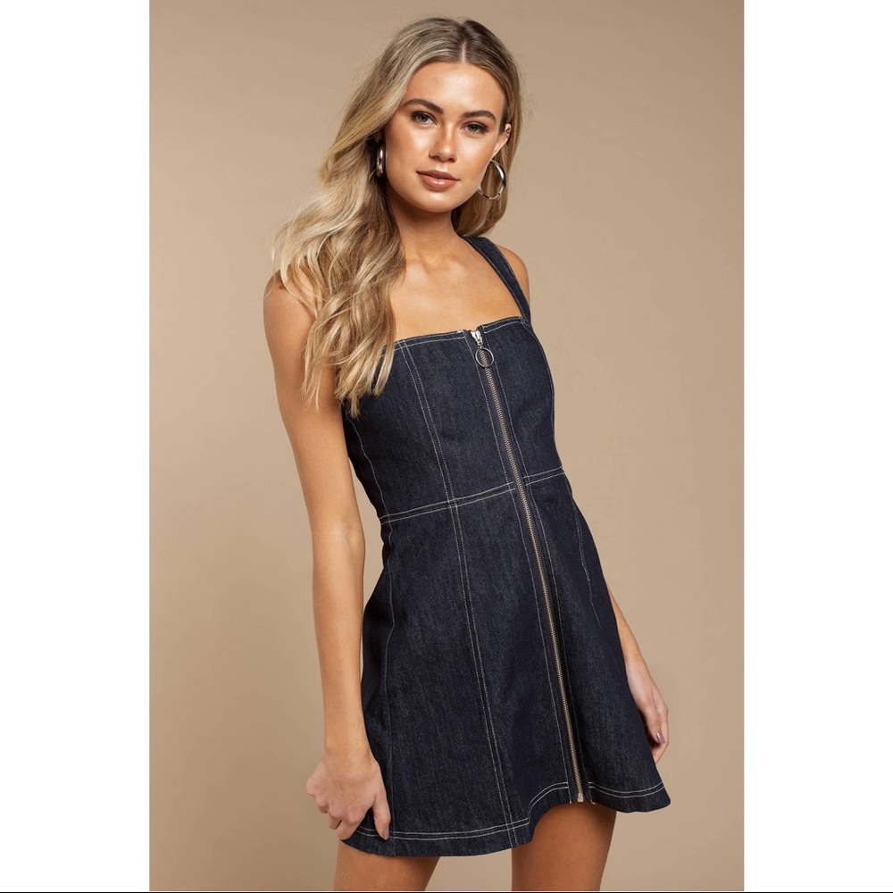 Tami Denim Min Dress in Dark Wash